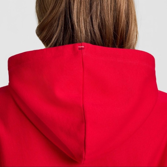 Champion Women's Cropped Fleece Zip-Up Sweatshirt - Tango Red L - Picture 4 of 13